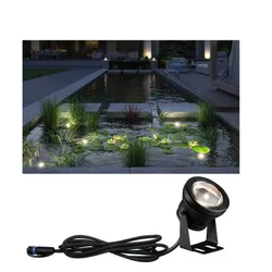 Paulmann 94559 Plug & Shine LED Spot Teichleuchte IP68 3000K 5W Schwarz