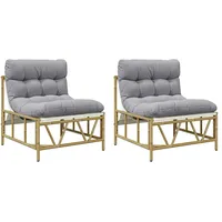 VidaXL Gartenstuhl 2 pcs Hellgrau 75 x 75 x