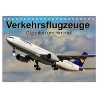Calvendo Verkehrsflugzeuge (Tischkalender 2026 DIN A5 quer), CALVENDO Monatskalender: