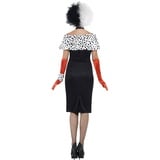 Dalmatiner Lady Damenkostüm Böse Frau Halloweenkostüm L 44/46 Bösewicht Filmkostüm Cruella Kostüm Karneval Kostüme Damen Disney Faschingskostüm Madame Horrorkostüm