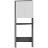 Home Affaire Waschmaschinenumbauschrank HOME AFFAIRE "Wisla", grau (anthrazit, weiß), B:68cm H:180cm T:35cm, Spanplatte, Schränke, mit 2 Türen, Breite 68 cm, Höhe 180 cm