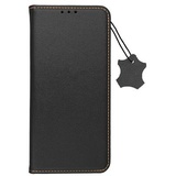 Smart Pro Echt Buchtasche Leder Tasche Lederbuch Hülle Cover Case Handytasche für Xiaomi Redmi Note 10s Schwarz