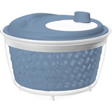 Rotho Fresh Salatschleuder, Kunststoff (PP) BPA-frei, blau/transparent, 4.5l (25.0 x 25.0 x 16.5 cm)