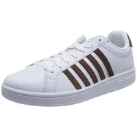 K-Swiss Herren Court TIEBREAK Sneaker, White/Cappuccino, 41.5 EU