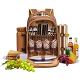 apollo walker 4 Person Picknick Rucksack Hamper Kühltasche mit Geschirr Set & Decke