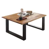 SAM Outillage Couchtisch Wildeiche Schwarz 80 x 48 x 80 cm