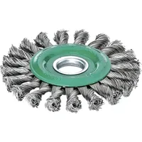 Lessmann Zopfrundbürste D.125mm Bohr.Drahtstärke 0,5mm VA 14mm 12500min-1 LESSMANN