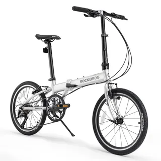 ROCKBROS Faltrad Klapprad 20 Zoll Aluminium, mit 8-Gang & Scheibenbremse, Tragbar & Kompakt für Unisex Herren Damen, Faltbares Fahrrad Folding Bike Klappfahrrad Grün