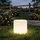 ideoon lights 2er Set LED Solar Zylindrische Tischlampe 27 x 26,5 cm wetterfest/weiß
