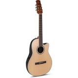 Applause AB24CS-4S Mid Cutaway Nylon natural Satin, premium E-Akustikgitarre (selektierter Fichtendecke & Center-Soundhole, Applause CE304T Preamp, 3-Band EQ & Stimmgerät), Natural Satin