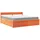 vidaXL Bett 200 x 200 cm Wachsbraun