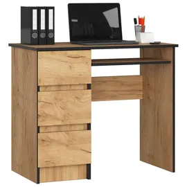 Akord Furniture Factory IP0PBIUCRA009, Gerade, Rechteckige Form, Matt, Eichenfarben, 3 Schubladen 500 mm - Dunkelbraun