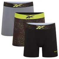 Reebok Benji Boxershorts Gelb / Grau / Schwarz L 3er Pack