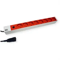 Bachmann 19" 1HE 8xUTE rt 1xFuse 10A Strom 2,0m