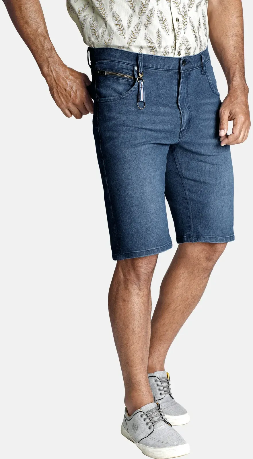 Bermudas JAN VANDERSTORM "Jeansbermuda DITMANN" Gr. 58, blau Herren Hosen