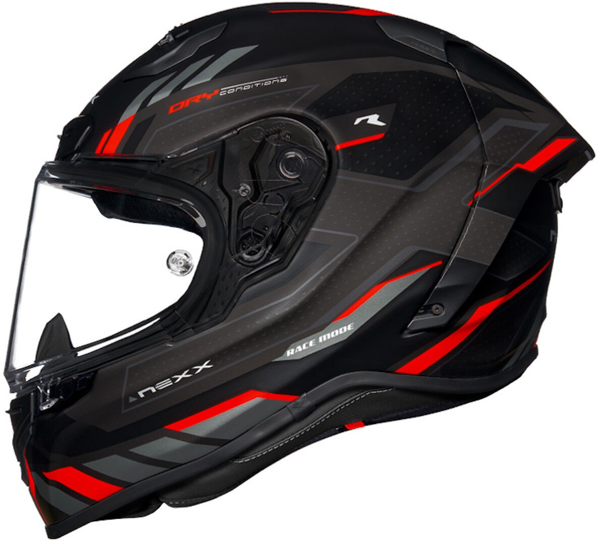 Nexx X.R3R Precision Helm, zwart-rood, 2XL Voorman