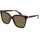 Polaroid PLD 4155/S/X Damen-Sonnenbrille Vollrand Quadratisch Kunststoff-Gestell, braun