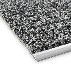 KARAT Sicherheits-Stufenauflage mit Alu-Schiene - Antirutschmatte / 24 x 60 cm / Anthrazit