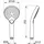 Keuco IXMO Handbrause, mit 3 Strahlarten, 59580060300,