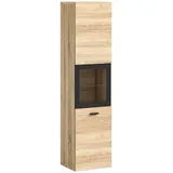 xonox.home Badschrank Boston 30 x 125 x 29 cm Braun/Schwarz