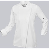 BP 1596-684-0021-S Kochjacke für Frauen, Lange Ärmel, Stretchmaterial und Arm-Lift-System, 200,00 g/m2 Stoffmischung mit Stretch, weiß, S