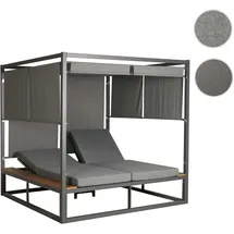 Mendler HWC-M63 Sonnenliege 200 x 200 x 10 cm Hellgrau