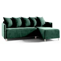 moebelfaktor Ecksofa Schlafsofa Elsa, mit Ausklappfunktion grün