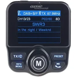 auvisio FMX-680.dab DAB+ Auto DAB-Empfänger, FM-Transmitter, Bluetooth, Freisprecheinrichtung, MP3, Kfz