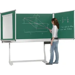 Fahrbare Federzugtafel aus Premium Stahlemaille, grün