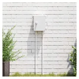 vidaXL Steuerungsschrank Grau 25 x 13 x 24 cm ABS Kunststoff, Moderner Werkstatt-Schrank, robuste Werkzeuglagerung, minimalistischer Organizer für drinnen und draußen, grau