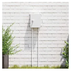 vidaXL Steuerungsschrank Grau 25 x 13 x 24 cm ABS Kunststoff, Moderner Werkstatt-Schrank, robuste Werkzeuglagerung, minimalistischer Organizer für drinnen und draußen, grau