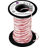 TRU COMPONENTS TC-8790020 Schaltdraht 2 x 0.20mm2 Rot, Weiß 10m