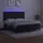 vidaXL Boxspringbett mit Matratze & LED Schwarz 180x200 cm Samt