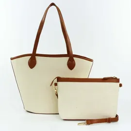 Valentino Covent Shopper Baumwolle Naturale/Nero