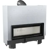 Kamineinsatz aus Stahl MB100 14 kW Ø 200 mit Schiebetür - Schwarz