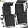 Tectake Sonnenliege 2er Set 200 x 65 x 30 cm Schwarz