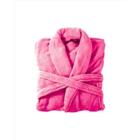 VewoTex Bademantel Bademantel & Saunamantel I Microfaser weich I Damen, 100cm, Polyester, Taschen, Gürtel, Taschen rosa