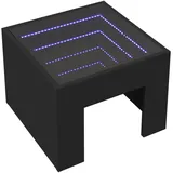 vidaXL Nachttisch mit Infinity-LED Schwarz 40x40x30 cm