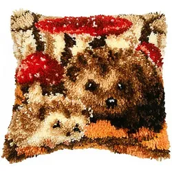 Knüpfkissen "Igelmama & Kind"
