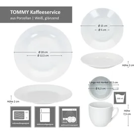 Mambocat Tommy Kaffeeservice 18-tlg. weiß