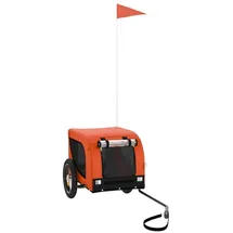 vidaXL Fahrradhundeanhänger orange/schwarz