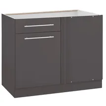 WIHO KÜCHEN Eckunterschrank Flexi2 100 x 57 x 82 cm Grau