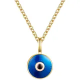 Glanzstücke München Kette 50083657 Blau / Silber, Gelbgold