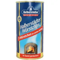 Halberstädter Würstchen 250g im Natursaitling klassisch & herzhaft – 5 Würste in der Dose – im Kamin geräuchert – traditionelle Wurstspezialität - mit Liebe handwerklich gefertigt