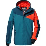 KILLTEC Jungen Skijacke/Funktionsjacke mit Kapuze und Schneefang KSW 387 BYS SKI JCKT, ocean, 164,