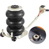 Pneumatischer Wagenheber Air Jack 3 t, Weiß Dreifachbeutel-Luftheber 140-450 mm Hubhöhe Airbag Luftwagenheber mit langem Griff, 5 Minuten Hub