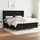vidaXL Boxspringbett mit Matratze Schwarz 180x200 cm Stoff