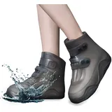 Wasserdichte Gummi-Schuhüberzieher mit rutschfester Sohle, Größe 34-36