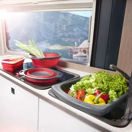 Westmark Faltbare Schüssel Rot/Anthrazit 2,7 l