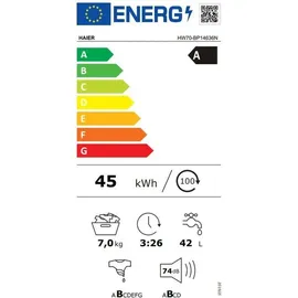 Haier HW70-BP14636N Waschmaschine (7 kg, 1400 U/min)